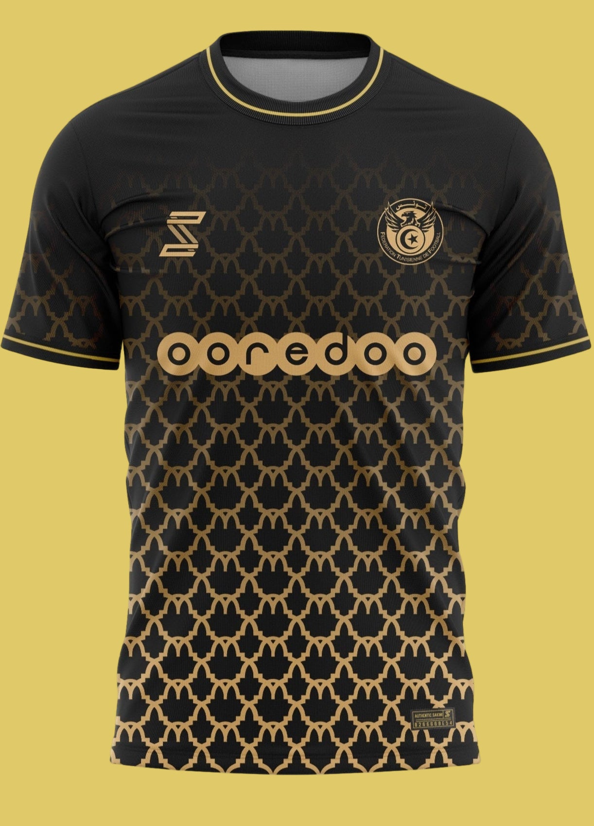 Maillot Tunisie Noir doré